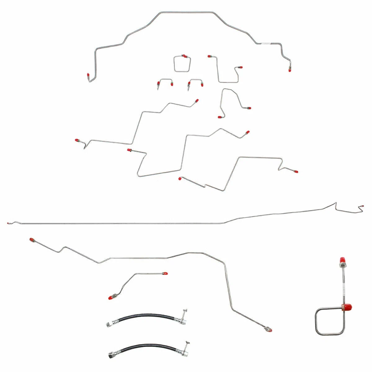 01-02 Dodge Ram 2500 Brake Line Kit 2Wd Reg Cab_Long Bed Stainless Steel